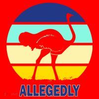 Allegedly Ostrich Retro Logo Santa Hat thumb 1