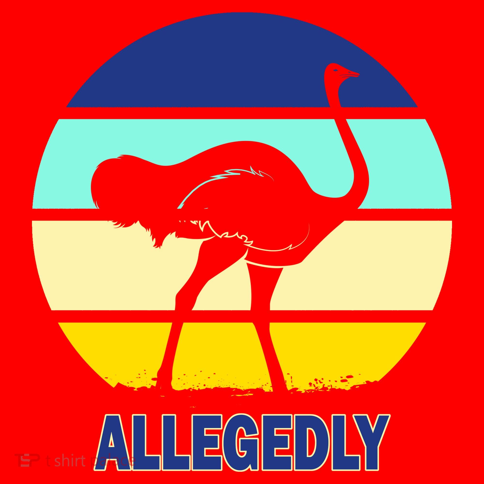 Allegedly Ostrich Retro Logo Santa Hat
