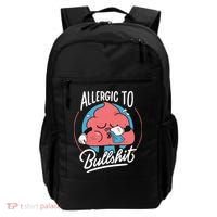 Allergic To Bullshit Funny Backpack thumb 0