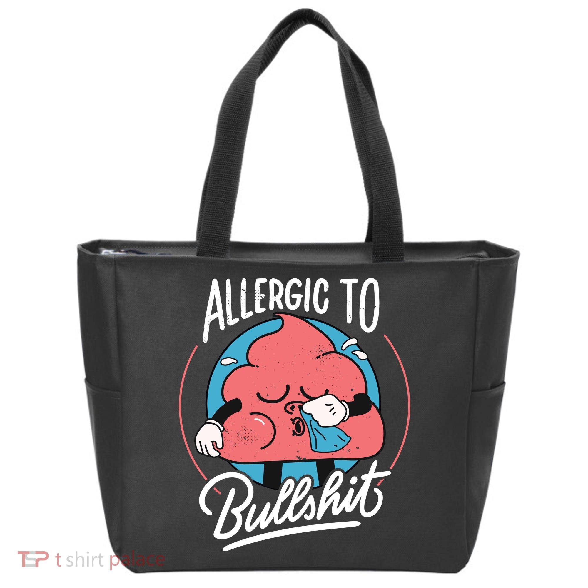 Allergic To Bullshit Funny Tote Bag