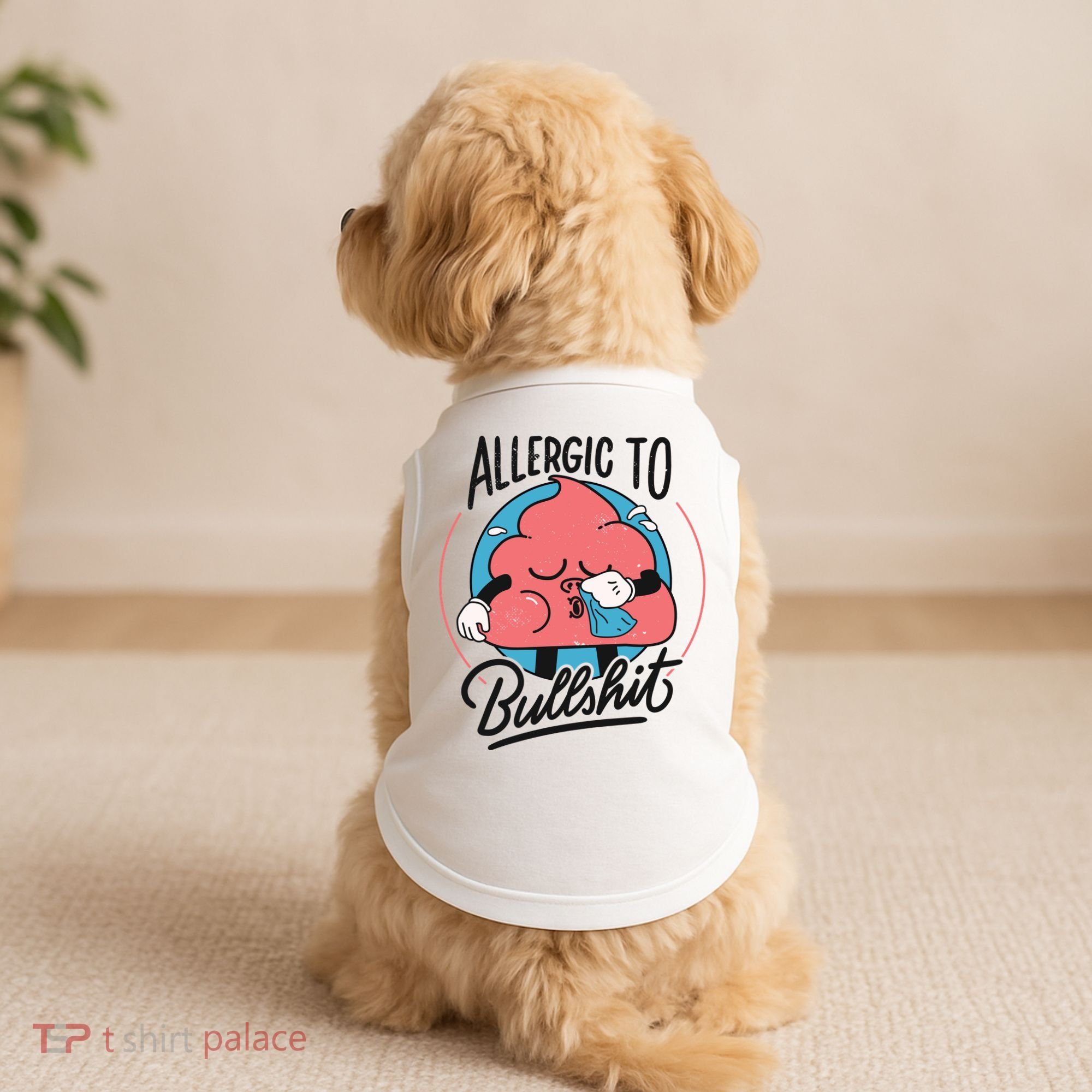 Allergic To Bullshit Funny Doggie Tank