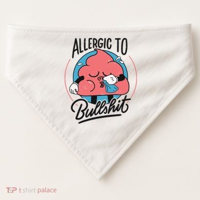 Allergic To Bullshit Funny USA-Made Doggie Bandana