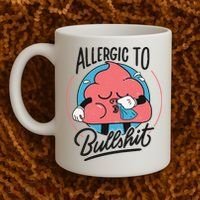 Allergic To Bullshit Funny Coffee Mug thumb 2