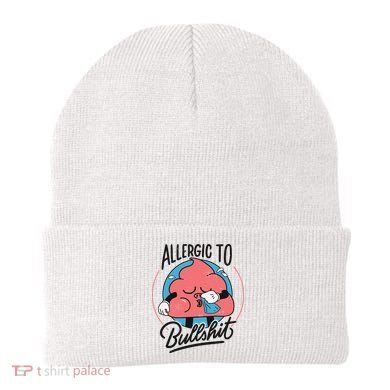 Allergic To Bullshit Funny Beanie