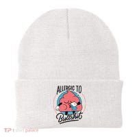 Allergic To Bullshit Funny Beanie thumb 0