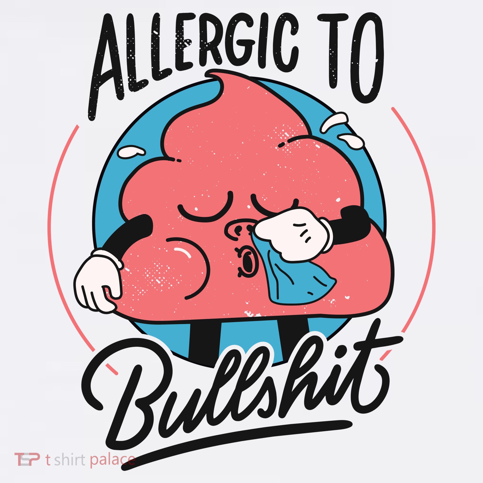 Allergic To Bullshit Funny Polo