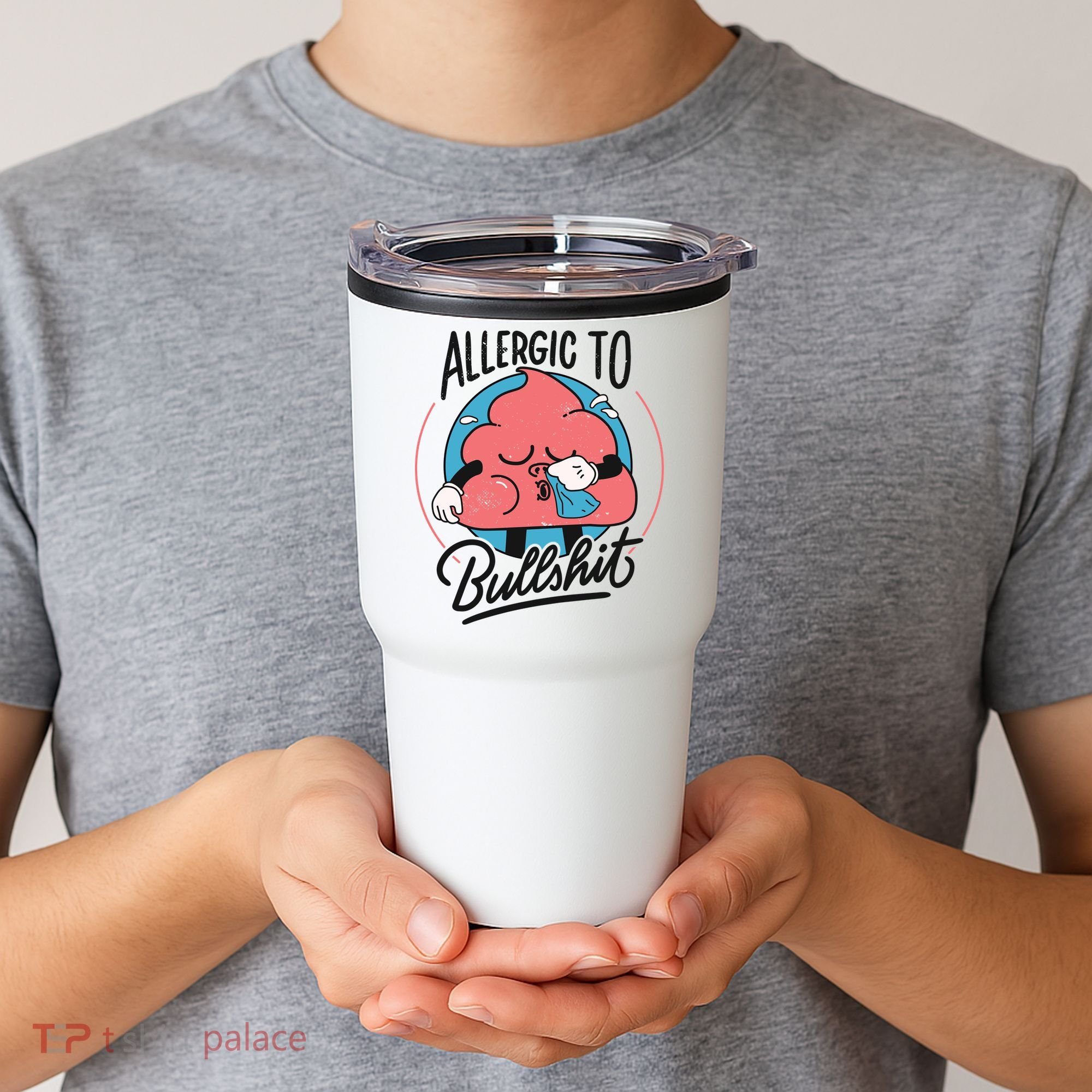 Allergic To Bullshit Funny Tumbler