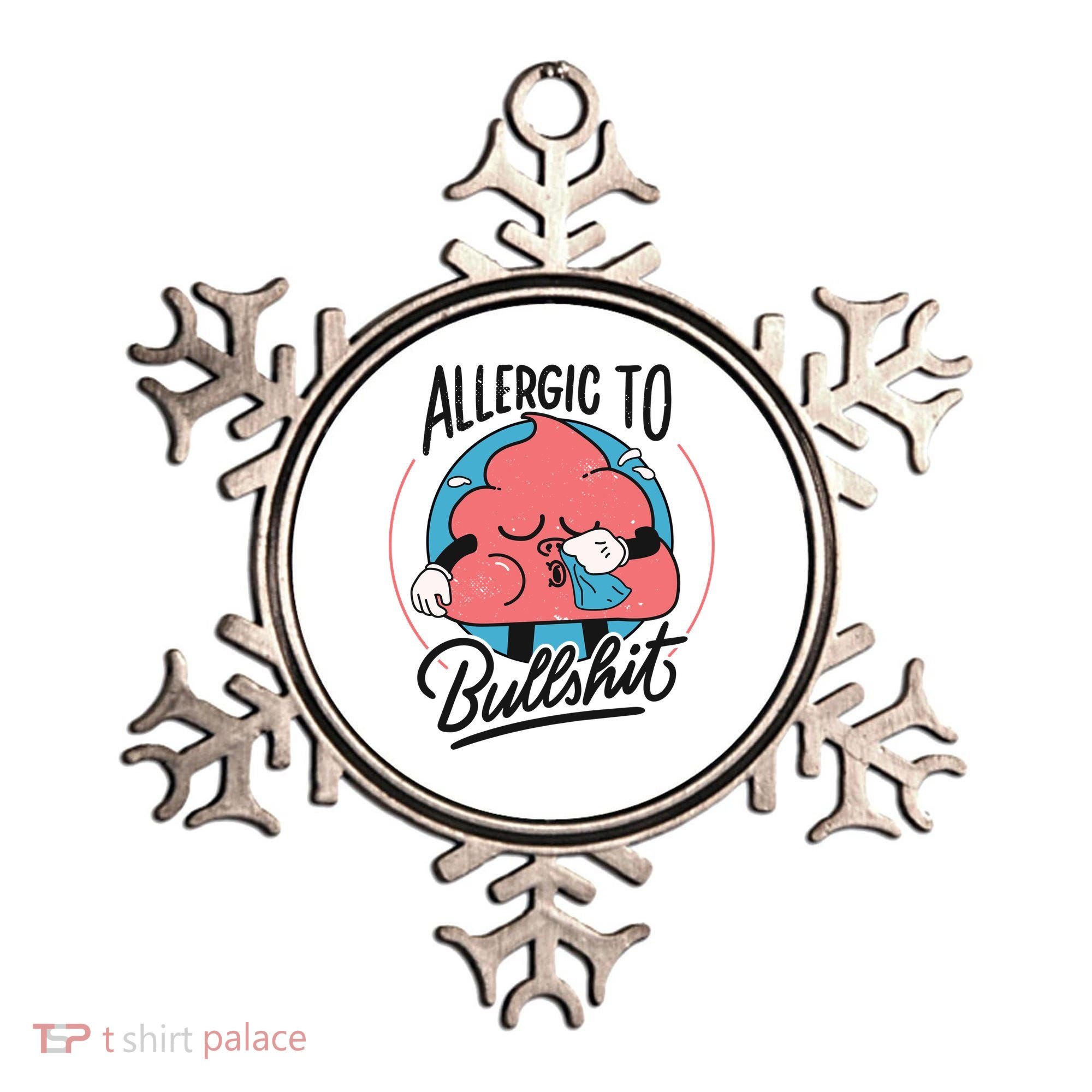 Allergic To Bullshit Funny Ornament