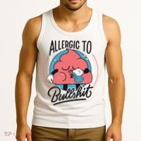 Allergic To Bullshit Funny Tank Top thumb 3