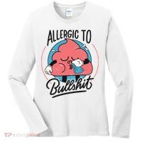 Allergic To Bullshit Funny Women's Long Sleeve Shirt thumb 0