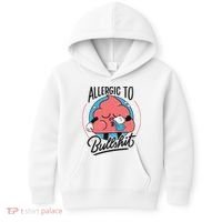 Allergic To Bullshit Funny Kids Hoodie thumb 0
