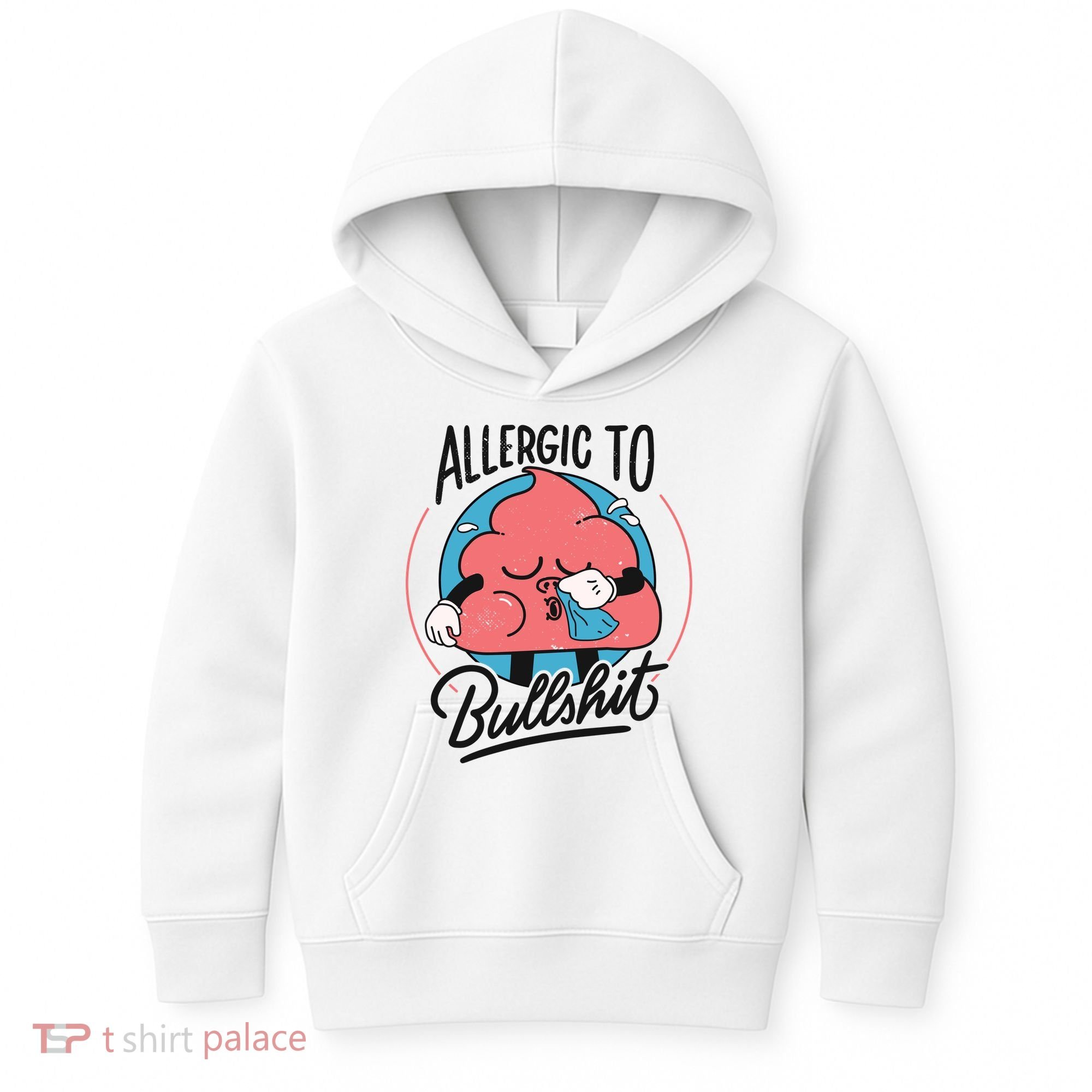 Allergic To Bullshit Funny Kids Hoodie