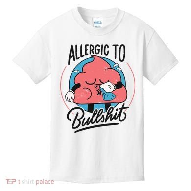 Allergic To Bullshit Funny Kids T-Shirt