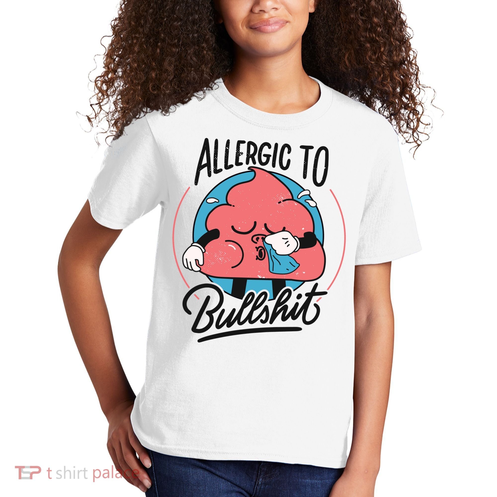 Allergic To Bullshit Funny Kids T-Shirt