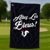 Allez Les Bleus France Team Chant Soccer Golf Towel thumb 1
