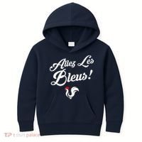 Allez Les Bleus France Team Chant Soccer Kids Hoodie thumb 0