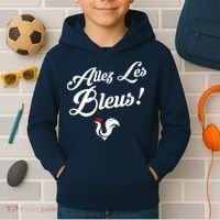 Allez Les Bleus France Team Chant Soccer Kids Hoodie thumb 2