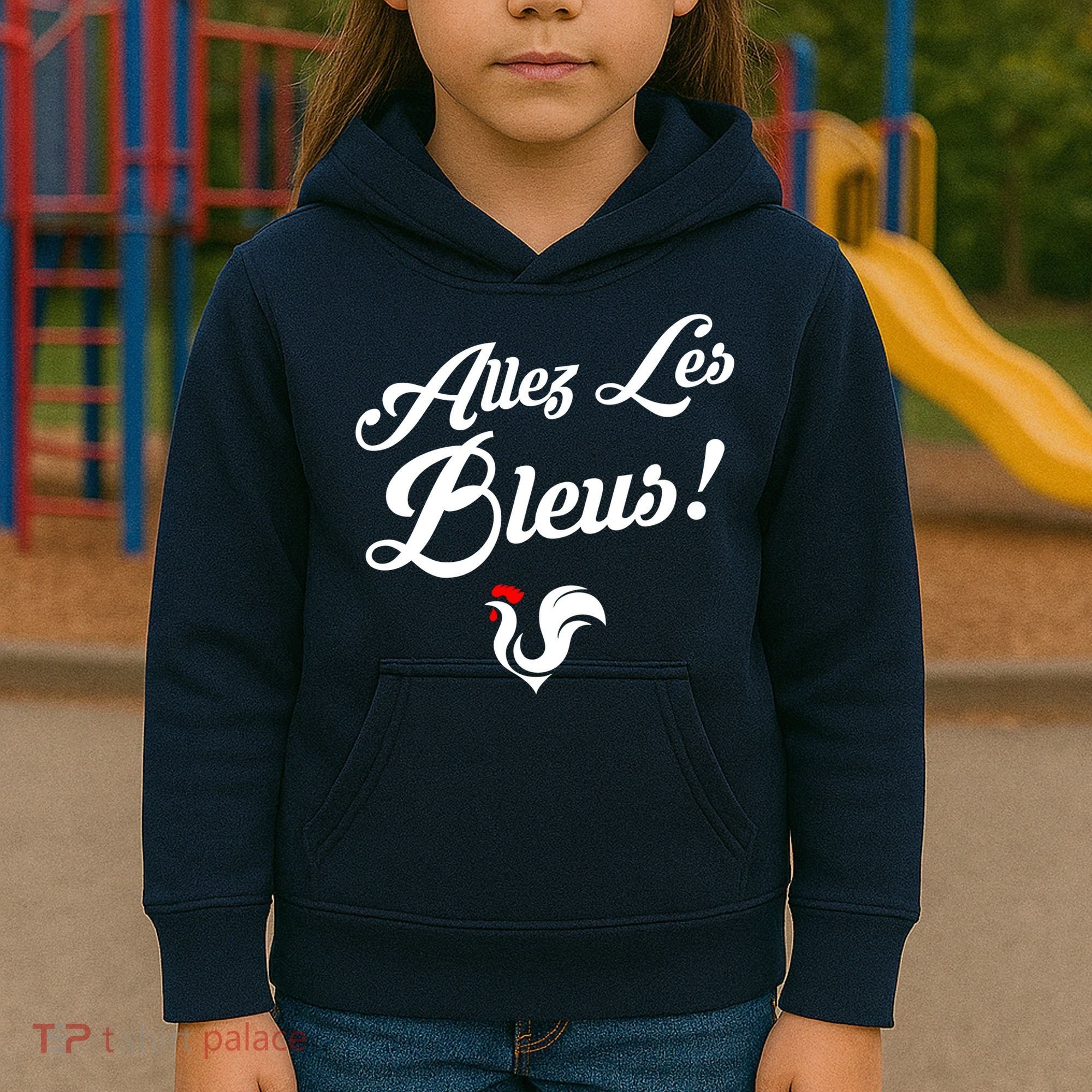 Allez Les Bleus France Team Chant Soccer Kids Hoodie