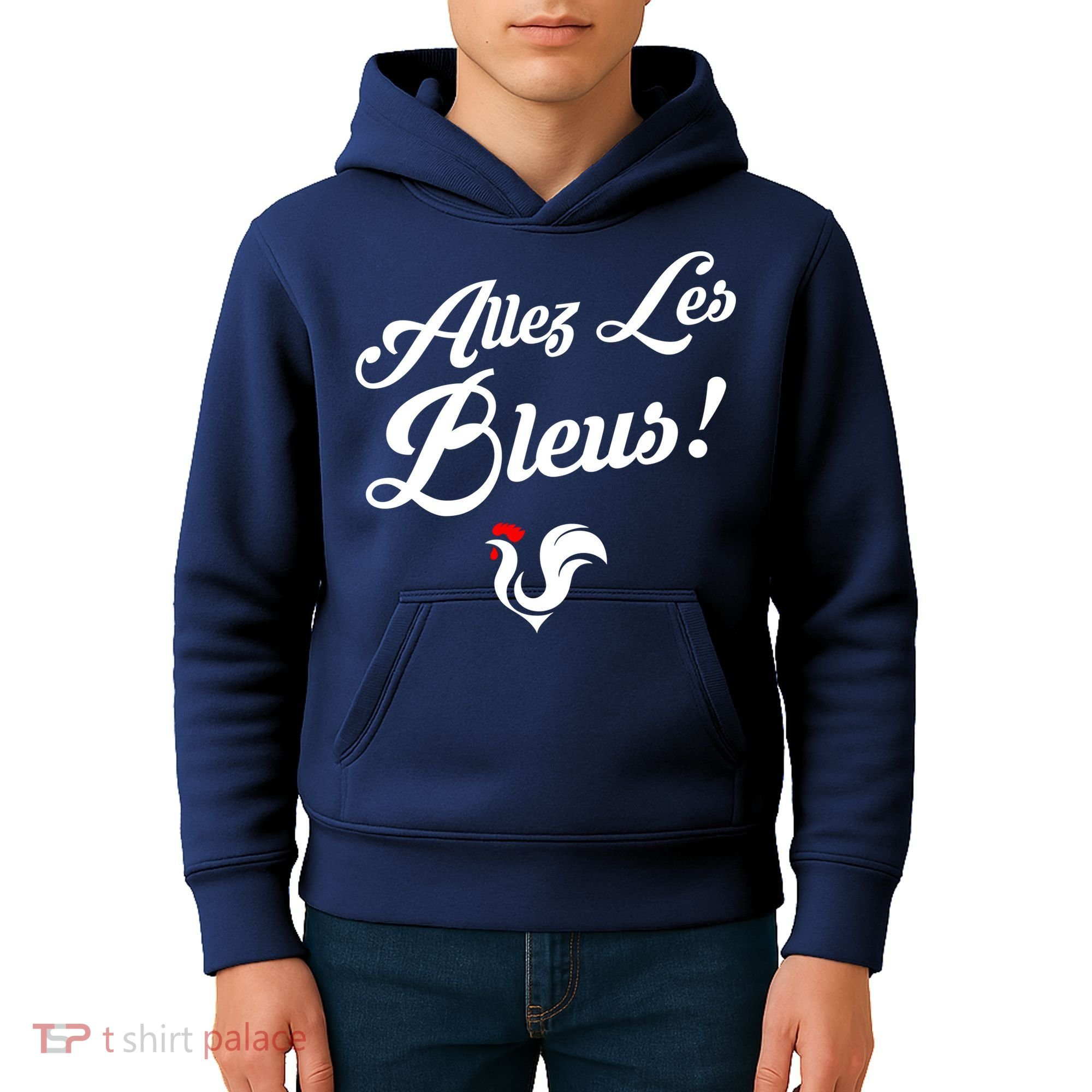 Allez Les Bleus France Team Chant Soccer Kids Hoodie