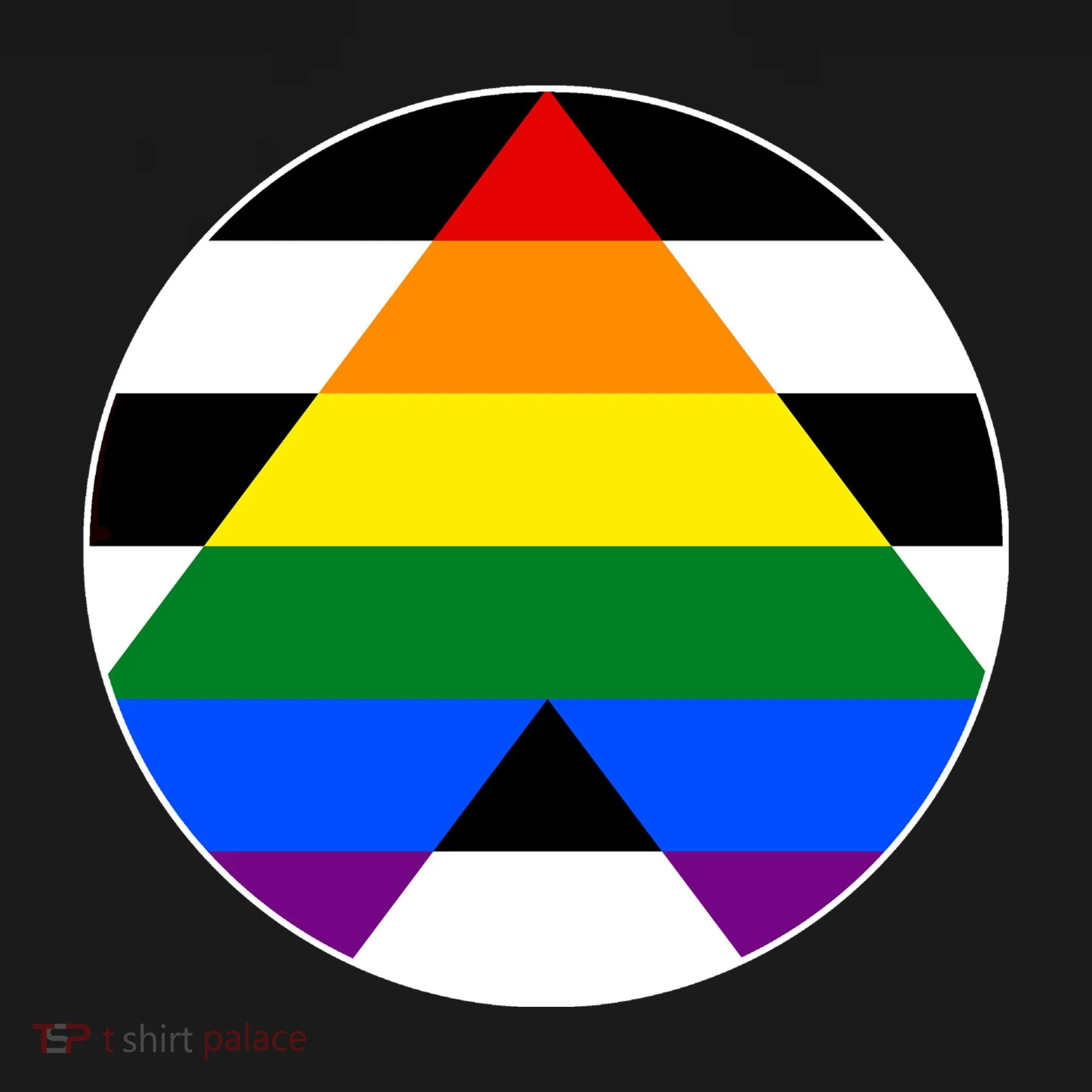 Ally Flag Circle Pyramid Pride Doggie Tank