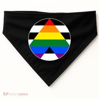 Ally Flag Circle Pyramid Pride USA-Made Doggie Bandana