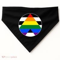 Ally Flag Circle Pyramid Pride USA-Made Doggie Bandana thumb 0