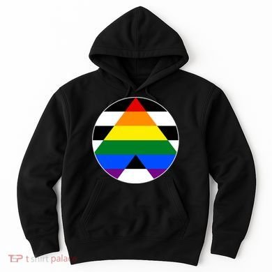 Ally Flag Circle Pyramid Pride Hoodie