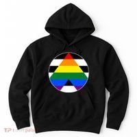 Ally Flag Circle Pyramid Pride Hoodie thumb 0
