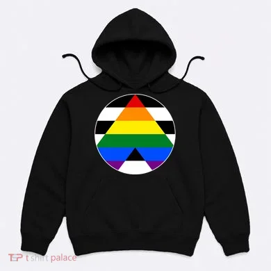Ally Flag Circle Pyramid Pride Hoodie