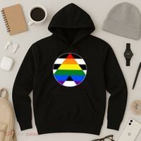 Ally Flag Circle Pyramid Pride Hoodie thumb 3