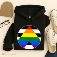 Ally Flag Circle Pyramid Pride Hoodie thumb 4