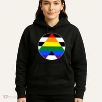 Ally Flag Circle Pyramid Pride Hoodie thumb 5
