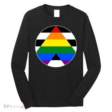 Ally Flag Circle Pyramid Pride Long Sleeve Shirt
