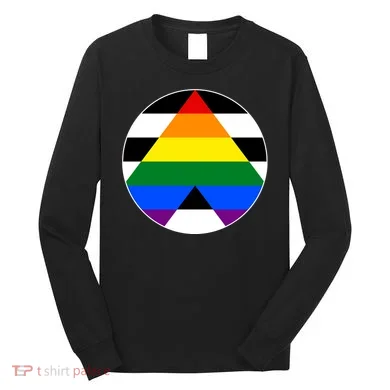 Ally Flag Circle Pyramid Pride Long Sleeve Shirt