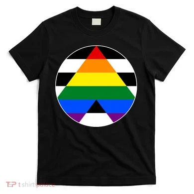 Ally Flag Circle Pyramid Pride T-Shirt
