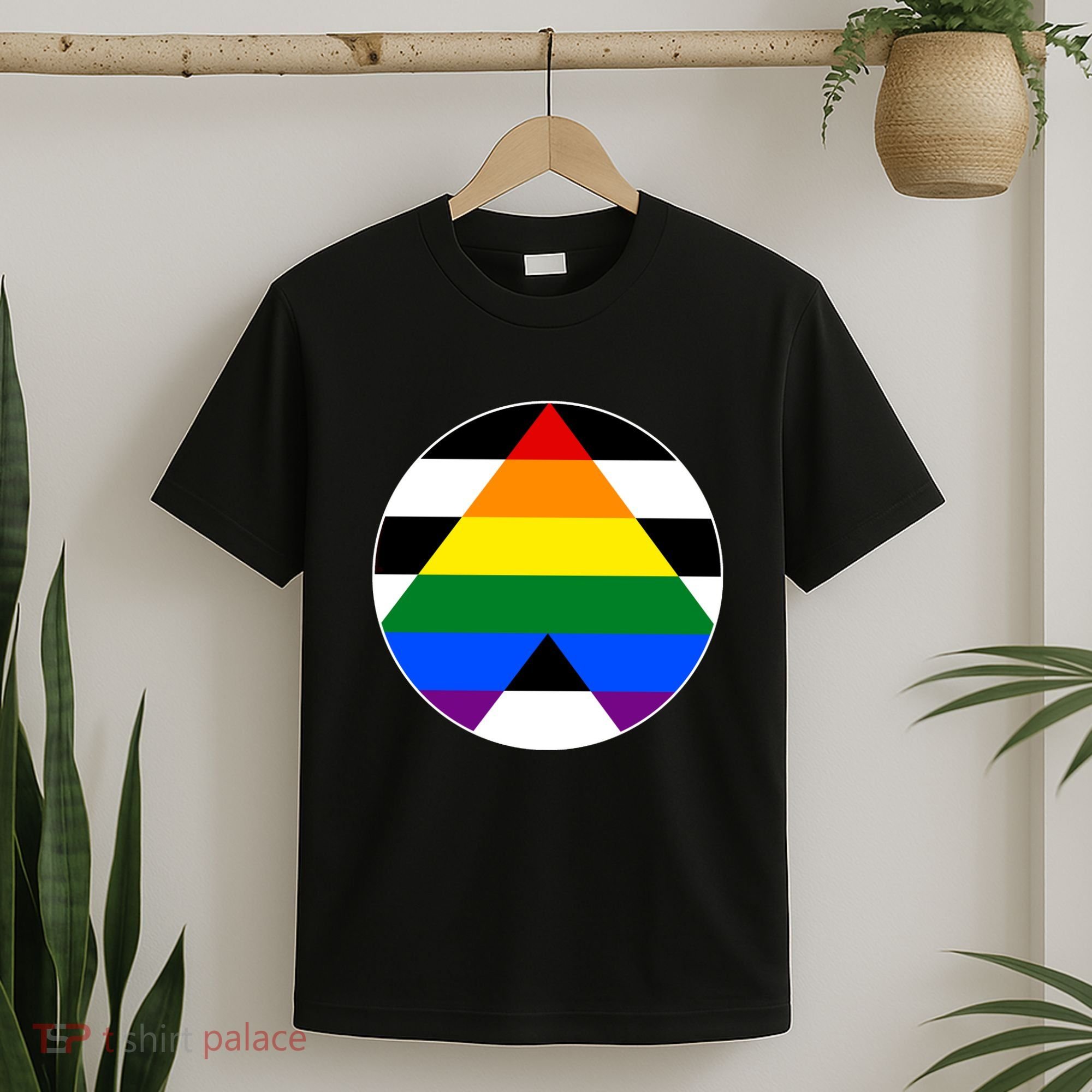 Ally Flag Circle Pyramid Pride T-Shirt