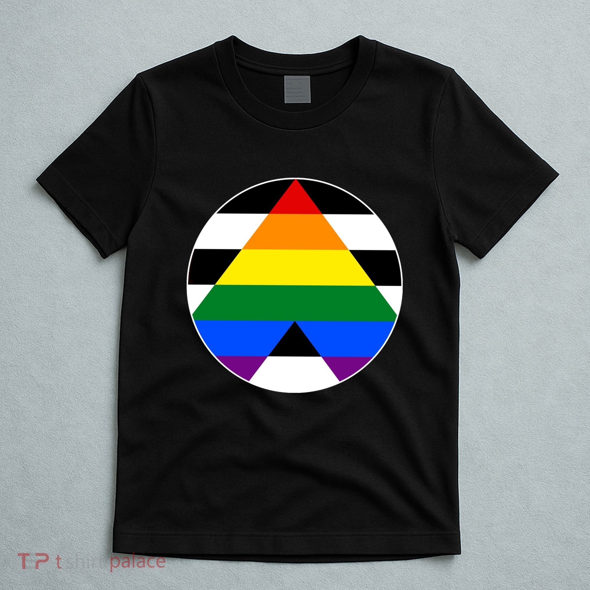 Ally Flag Circle Pyramid Pride T-Shirt
