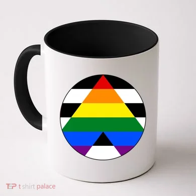 Ally Flag Circle Pyramid Pride Coffee Mug