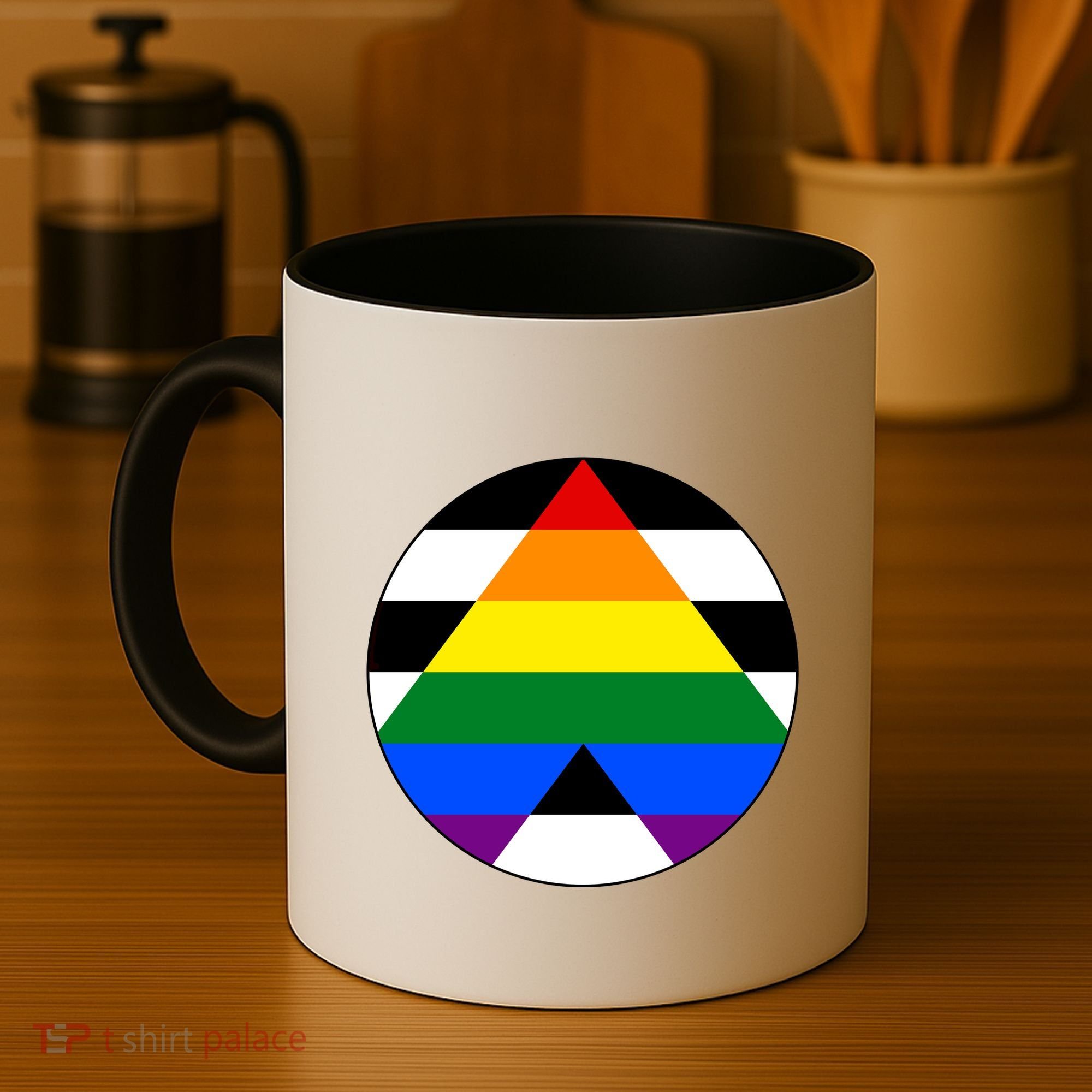 Ally Flag Circle Pyramid Pride Coffee Mug