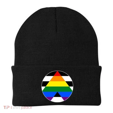 Ally Flag Circle Pyramid Pride Beanie