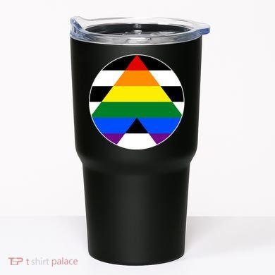 Ally Flag Circle Pyramid Pride Tumbler