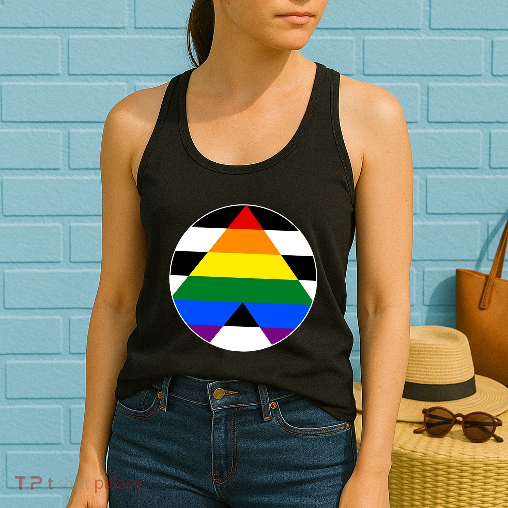 Ally Flag Circle Pyramid Pride Women's Tank Top