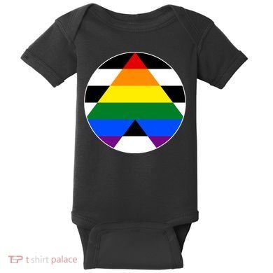 Ally Flag Circle Pyramid Pride Baby Bodysuit