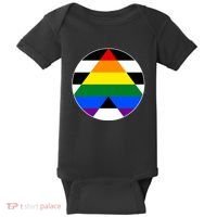 Ally Flag Circle Pyramid Pride Baby Bodysuit thumb 0