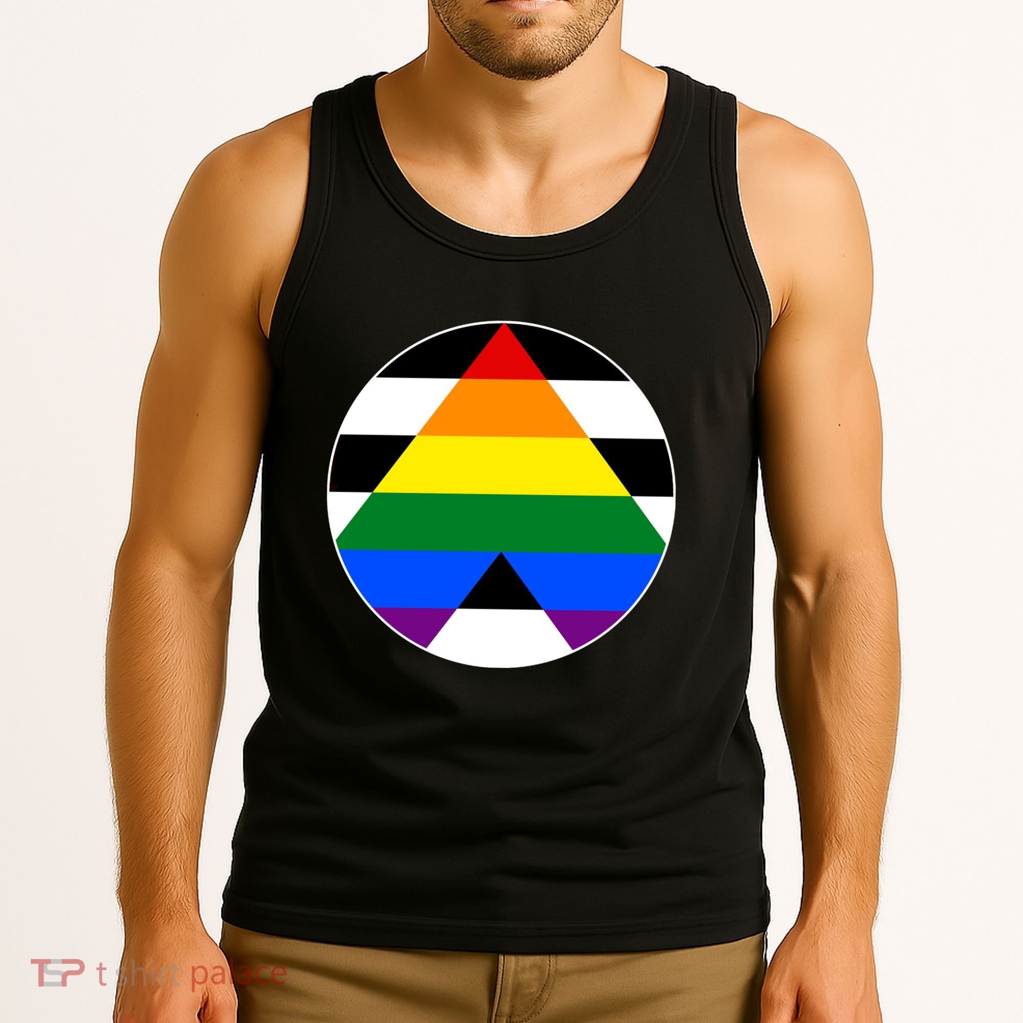 Ally Flag Circle Pyramid Pride Tank Top