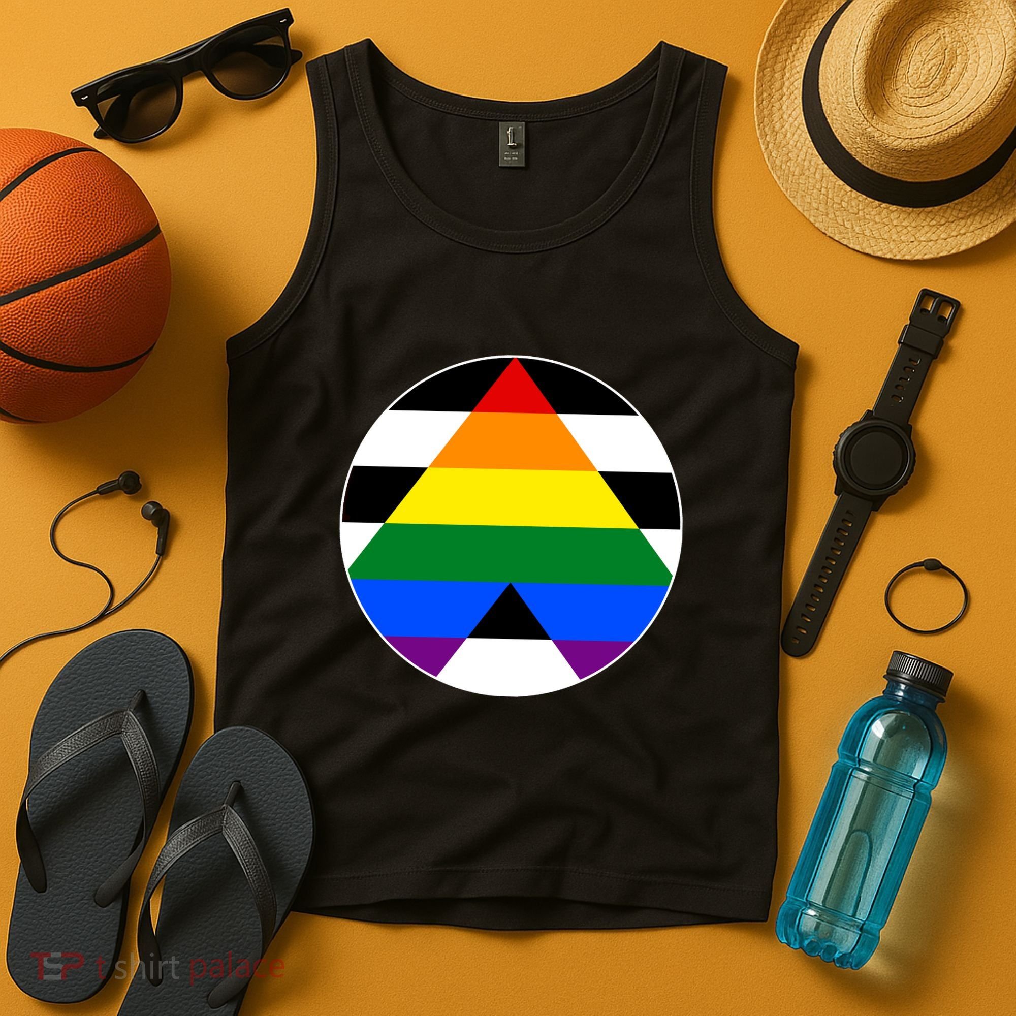Ally Flag Circle Pyramid Pride Tank Top