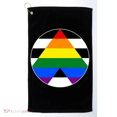 Ally Flag Circle Pyramid Pride Golf Towel