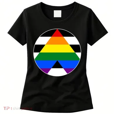 Ally Flag Circle Pyramid Pride Women's T-Shirt