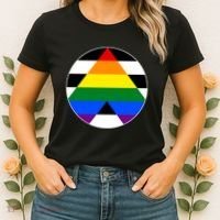 Ally Flag Circle Pyramid Pride Women's T-Shirt thumb 2