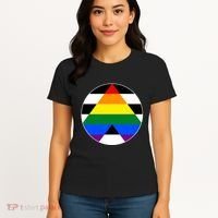 Ally Flag Circle Pyramid Pride Women's T-Shirt thumb 4